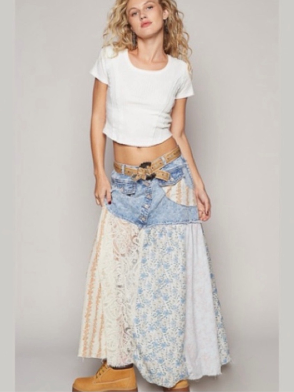 POL Dreamer Bohemian Maxi Skirt